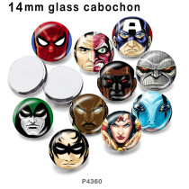 10pcs/lot  Marvel Anime Heroes  glass picture printing products of various sizes  Fridge magnet cabochon