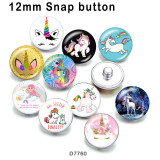 10pcs/lot  Unicorn  glass picture printing products of various sizes  Fridge magnet cabochon