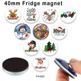 10pcs/lot  Christmas  glass picture printing products of various sizes  Fridge magnet cabochon