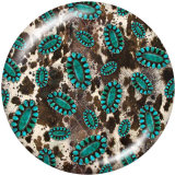 20MM  Leopard  pattern  Print   glass  snaps buttons