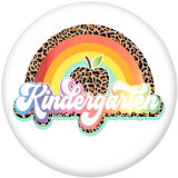 20MM Jeachei  makei  Apple  Print   glass  snaps buttons