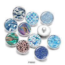 20MM  Pattern  Print   glass  snaps buttons