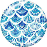 20MM  Pattern  Print   glass  snaps buttons