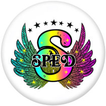 20MM  Alphabet  Sped  Coach  Junior  Print   glass  snaps buttons
