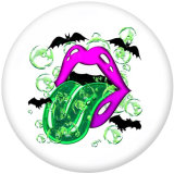 20MM  Halloween  Print   glass  snaps buttons