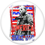 20MM  Halloween  clown  Print   glass  snaps buttons