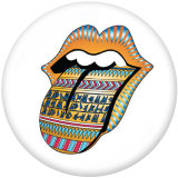 20MM  Pattern Print   glass  snaps buttons