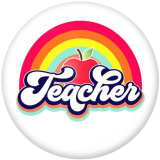 20MM Jeachei  makei  Apple  Print   glass  snaps buttons