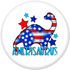 20MM  Mini Mama Independence Day USA  Print   glass  snaps buttons