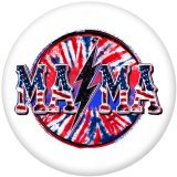 20MM  Mini Mama Independence Day USA  Print   glass  snaps buttons