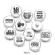 20MM  RODEO  I May  be wrong  Print   glass  snaps buttons
