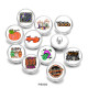 20MM  Halloween  Print   glass  snaps buttons