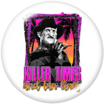 20MM  Halloween  clown  Print   glass  snaps buttons