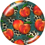 20MM  Leopard  pattern  Print   glass  snaps buttons