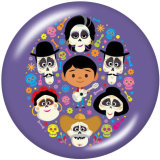 20MM  princess  OHANA   pattern  Print   glass  snaps buttons