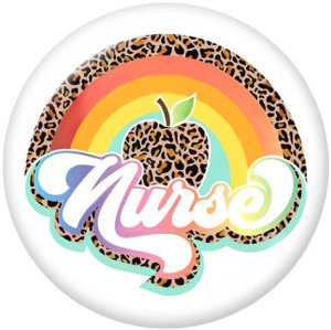 20MM Jeachei  makei  Apple  Print   glass  snaps buttons