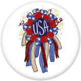 20MM USA  Chieks  Print   glass  snaps buttons