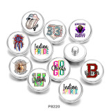 20MM USA  Chieks  Print   glass  snaps buttons