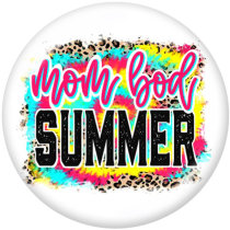 20MM words  Santa Claus  love  Print   glass  snaps buttons