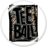 20MM  tee ball  bloom  Print   glass  snaps buttons