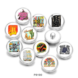 20MM  tee ball  bloom  Print   glass  snaps buttons