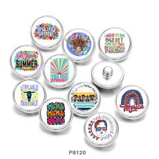 20MM  Second  grade   Papaw Mama  Print   glass  snaps buttons