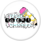 20MM words  Football  cattle  Print  glass  snaps buttons