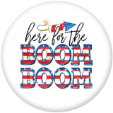 20MM boom  words  Print   glass  snaps buttons