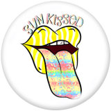 20MM Sun  Kissed   Print  glass  snaps buttons