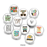 20MM  pray  love  Print   glass  snaps buttons