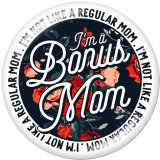 20MM  MOM  Car  Print   glass  snaps buttons