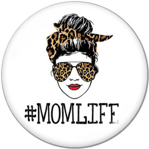 20MM  Hope  love MOM  Print  glass  snaps buttons