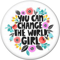 20MM  Unicorn  love  princess  Print  glass  snaps buttons