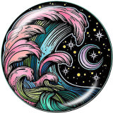 20MM  Butterfly  Christmas  Print  glass  snaps buttons