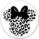20MM  Butterfly  Christmas  Print  glass  snaps buttons