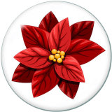 20MM  Butterfly  Christmas  Print  glass  snaps buttons