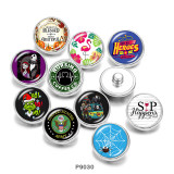 20MM  Christmas  Flamingo  HO HO  Print  glass  snaps buttons