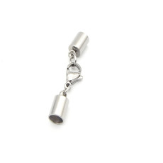 5pcs/bag Stainless steel leather cord buckle Bucket Ding bell lobster clasp Bracelet necklace connecting clasp