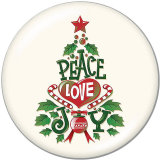 20MM  Butterfly  Christmas  Print  glass  snaps buttons
