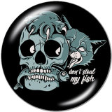 20MM  Flamingo  Music  Print  glass  snaps buttons