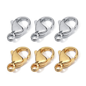 25pcs/pack of stainless steel Rose gold lobster clasp accessories, bracelet clasp, necklace clasp, shrimp male clasp, DIY jewelry accessories connection clasp