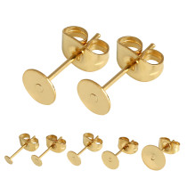 50pcs/pack Stainless steel ear acupuncture accessories earrings earrings earrings pinto diy ear accessories