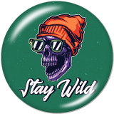 20MM  Princess  Print  glass  snaps buttons