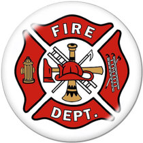 20MM  Cat  Flower  Fire Dept   Print  glass  snaps buttons
