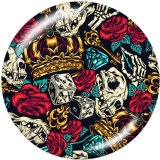 20MM  Cat  Flower  Fire Dept   Print  glass  snaps buttons