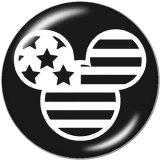 20MM  Cat  Flower  Fire Dept   Print  glass  snaps buttons