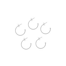 Silver 6pcs/pack, stainless steel ear hook accessories, earrings earrings, DIY handmade C-shaped earrings, beaded material