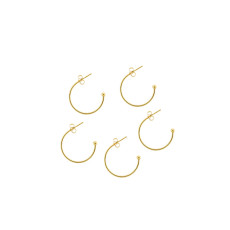 Gold 6pcs/pack, stainless steel ear hook accessories, earrings earrings, DIY handmade C-shaped earrings, beaded material