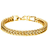 Fashionable and simple stainless steel men's bracelet, multi-ring and multi-layer jewelry, stainless steel jewelry chain, men's bracelet