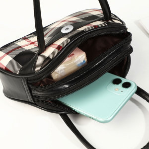 Fashion zipper handbag go out mobile phone coin purse fit 18mm snap button jewelry